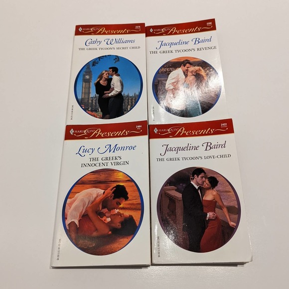 Harlequin Presents “The Greek Tycoon’s” Romance Book Lot (Set of 4) - Picture 2 of 9